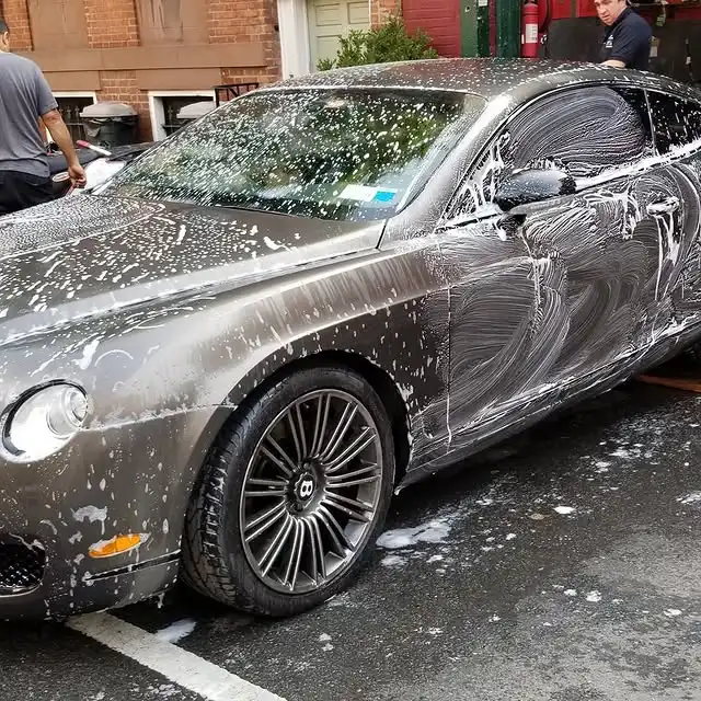 Washing the Beautiful Car