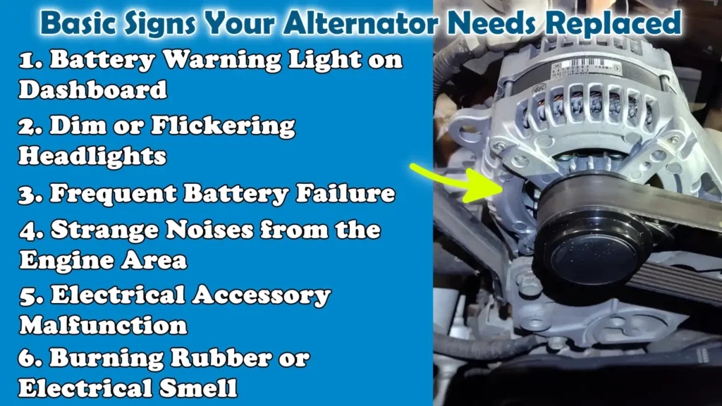 Basic Signs Your Alternator Needs Replaced