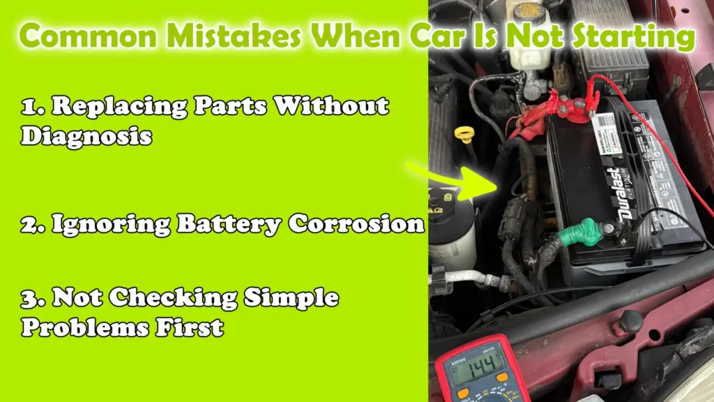 Common Mistakes When Car Is Not Starting