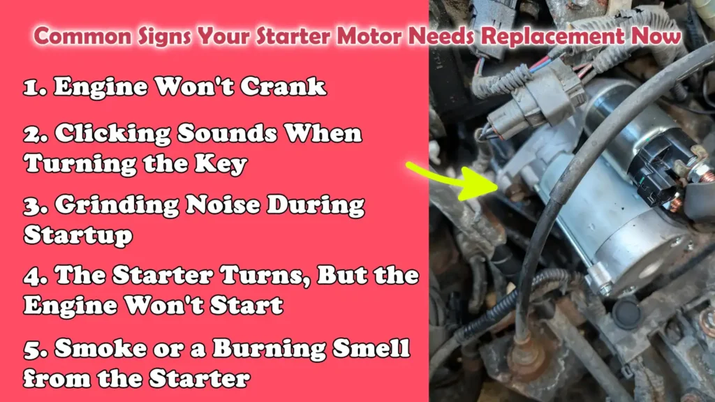 Common Signs Your Starter Motor Needs Replacement Now