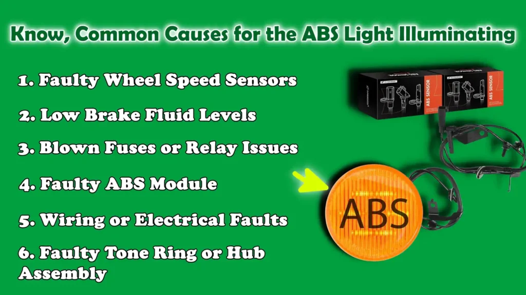 Know, Common Causes for the ABS Light Illuminating