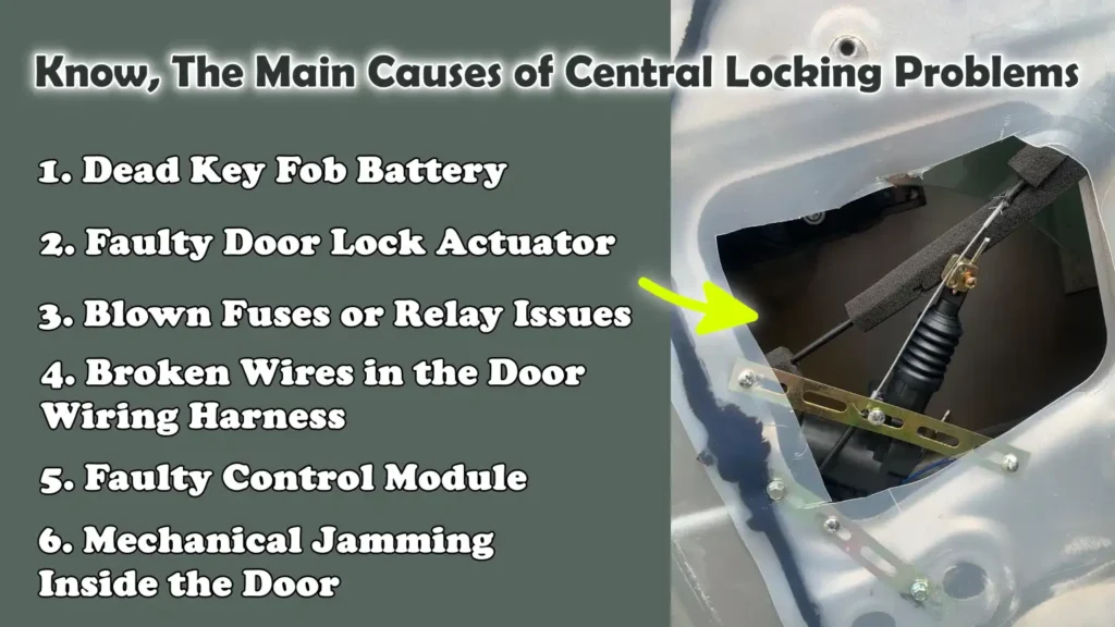 Know, The Main Causes of Central Locking Problems