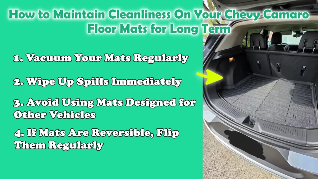 How to Maintain Cleanliness On Your Chevy Camaro Floor Mats for Long Term