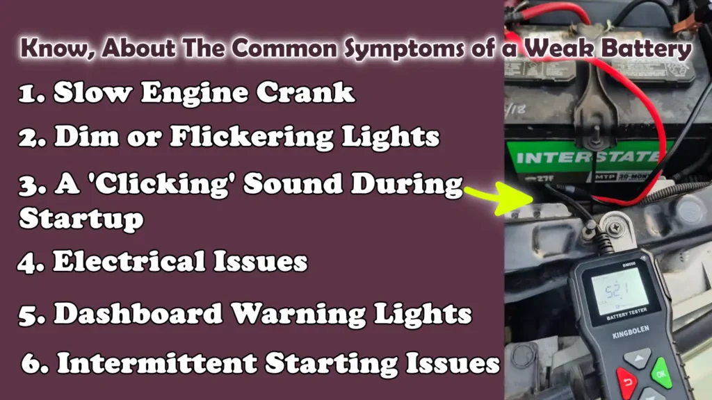 Know, About The Common Symptoms of a Weak Battery