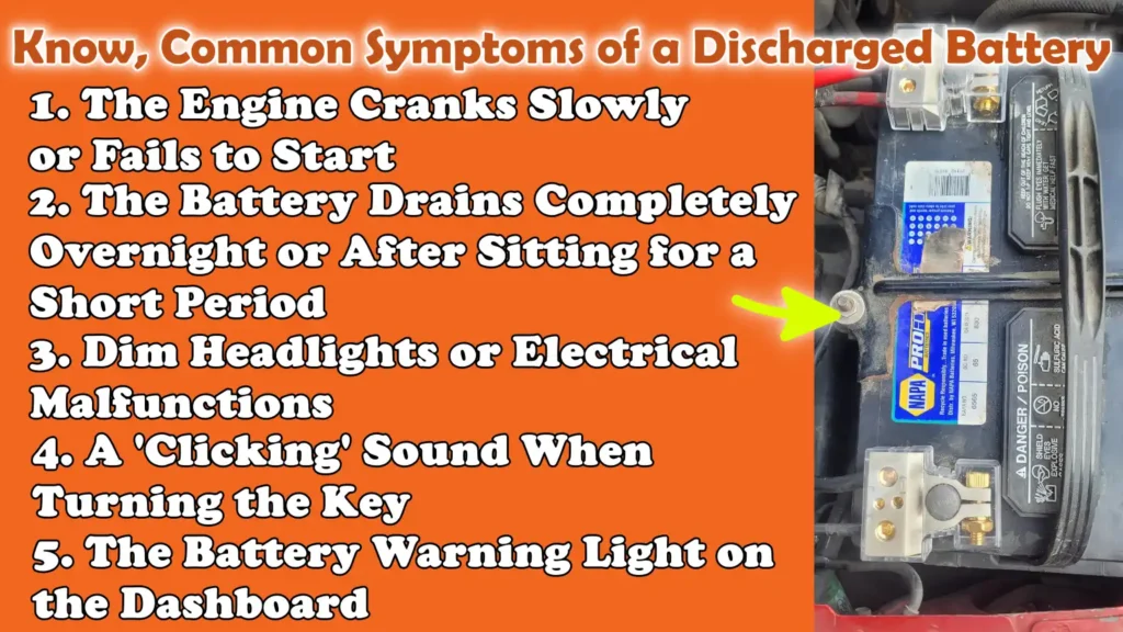 Know, Common Symptoms of a Discharged Battery