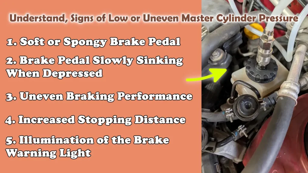Understand, Signs of Low or Uneven Master Cylinder Pressure