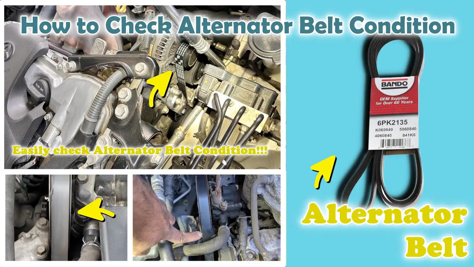 How to Check Alternator Belt Condition