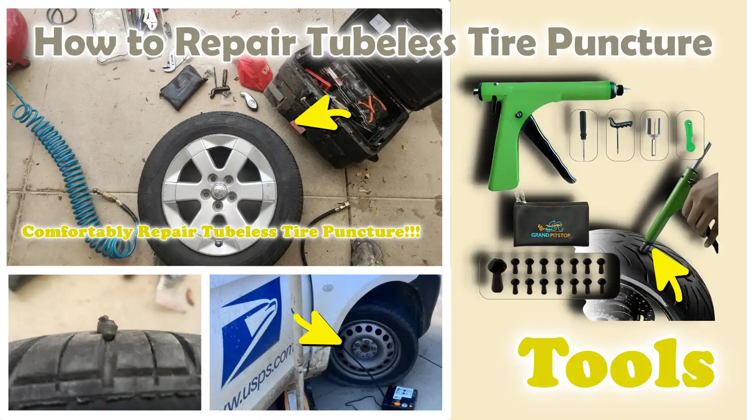 How to Repair Tubeless Tire Puncture
