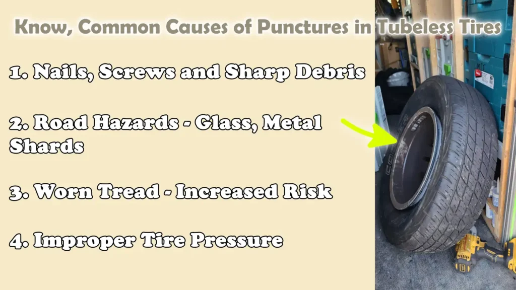 Know, Common Causes of Punctures in Tubeless Tires