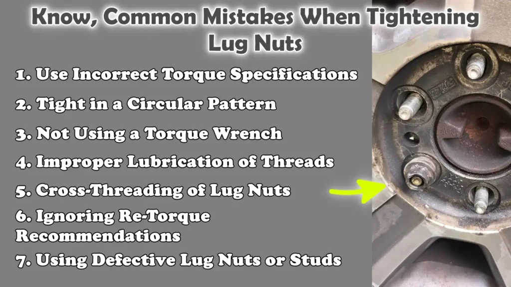 Know, Common Mistakes When Tightening Lug Nuts