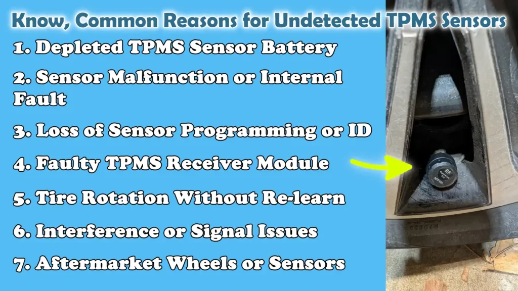 Know, Common Reasons for Undetected TPMS Sensors