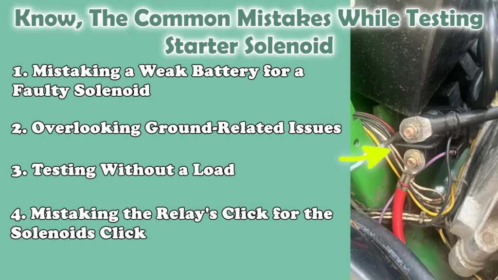 Know, The Common Mistakes While Testing Starter Solenoid