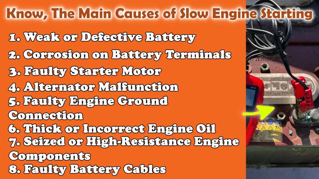 Know, The Main Causes of Slow Engine Starting