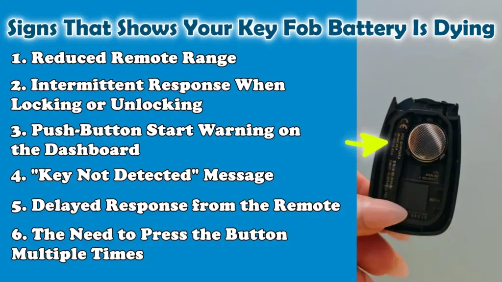 Signs That Shows Your Key Fob Battery Is Dying