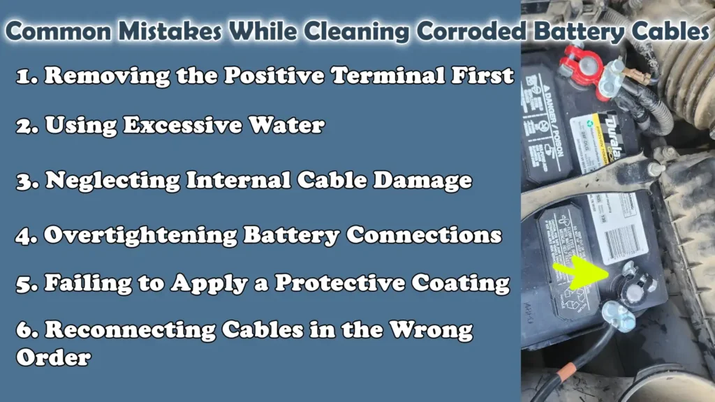 Common Mistakes While Cleaning Corroded Battery Cables