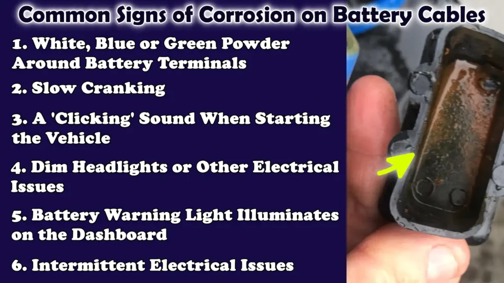 Common Signs of Corrosion on Battery Cables
